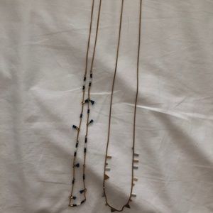 2 Madewell necklaces. About 27-29 inches long